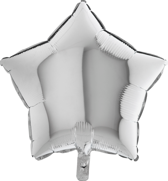 Folienballon - Stern Silber - ø 45cm